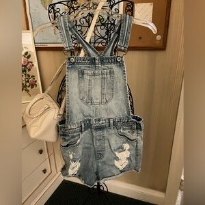 Forever 21 Light Blue Denim Overalls size 27